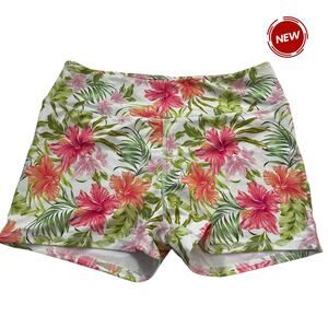 Hurley Multicolor Tropical Sporty Cycling  Shorts Women's Size XXL NWT | 49-27